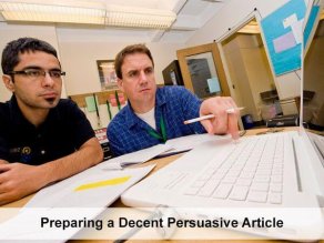 Preparing a Decent Persuasive Article